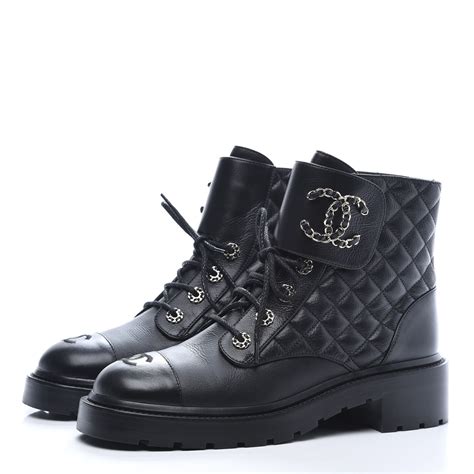 chanel lace up quilted high boots|chanel high heel boots.